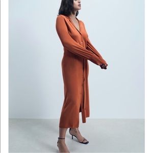 Zara - knit shirt dress
